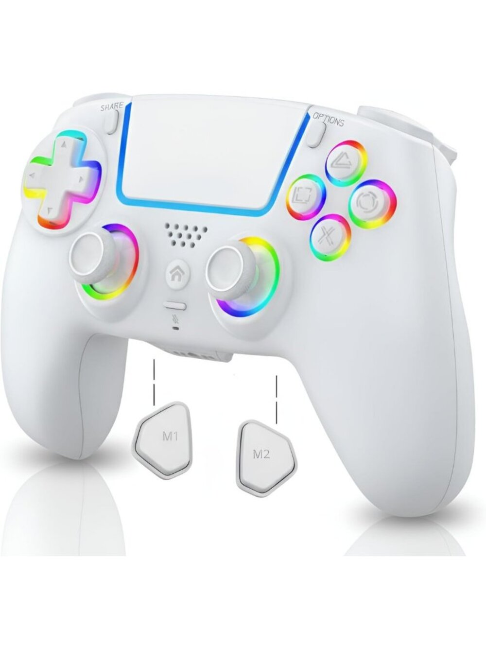 RGB Wireless Controller for PS5/PC - Hall Effect Joysticks, Dual Vibration